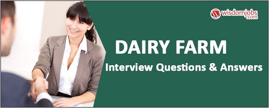 Dairy Farm Hand Resume Job Description