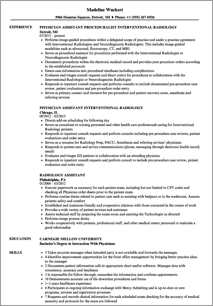 Dental Assistant X Ray Certified Wording For Resume