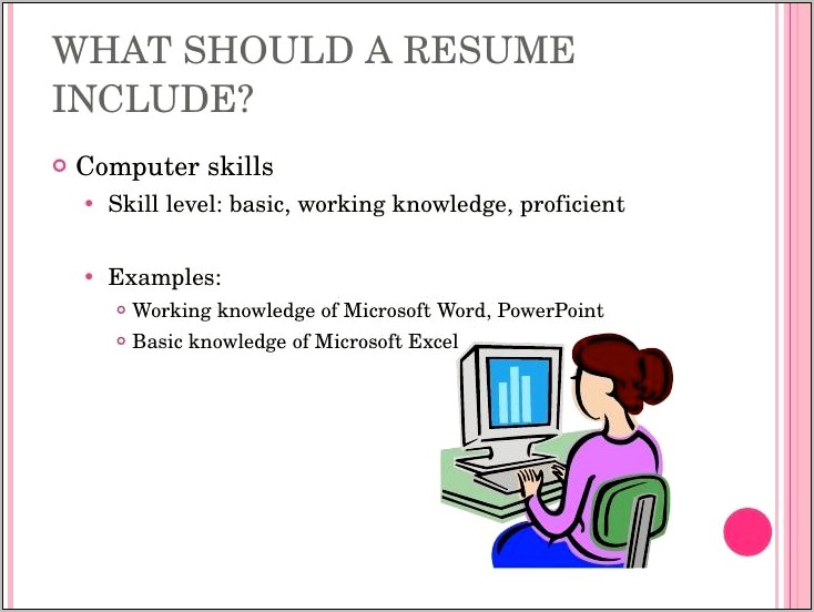 Describe Computer Skills On A Resume