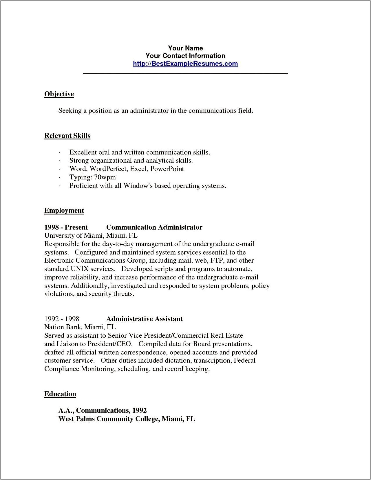 Describe Your Communication Skills Examples On Resume