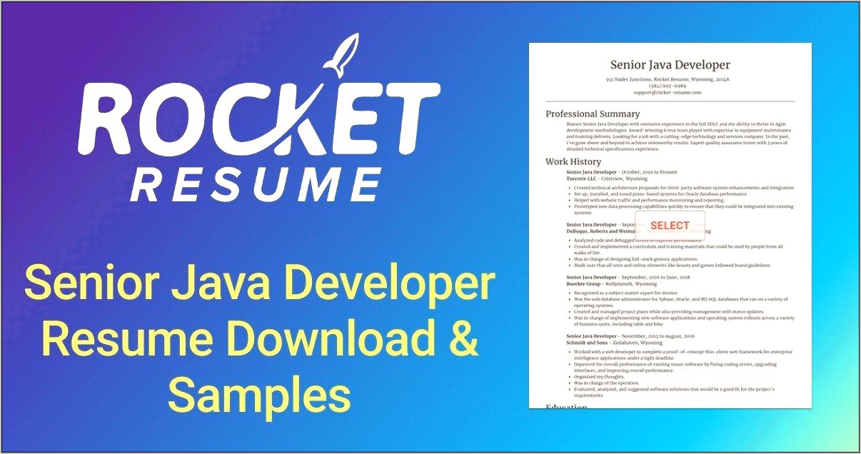 Description For Java Developer In Banking Resume
