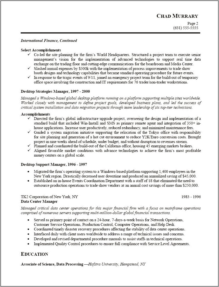 Description Of Operating System Project On Resume