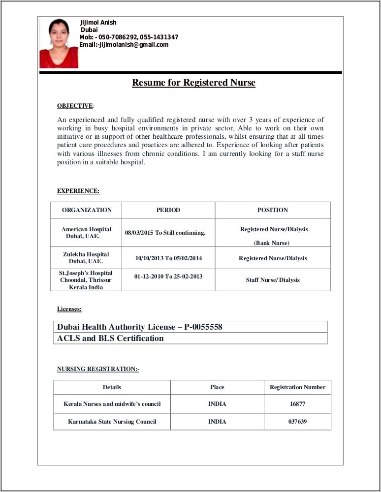 Dialysis Rn Job Description For Resume