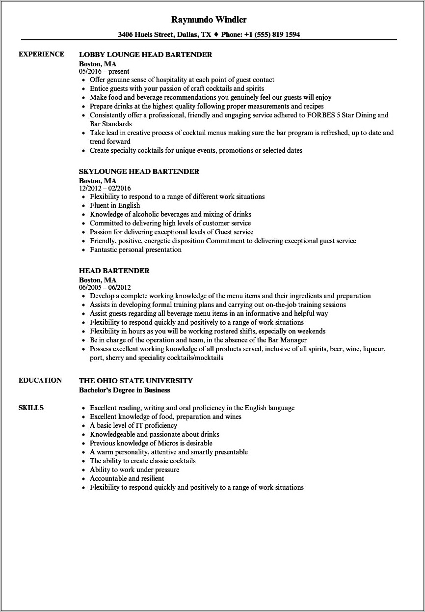 Difference In Resume And Description Resume