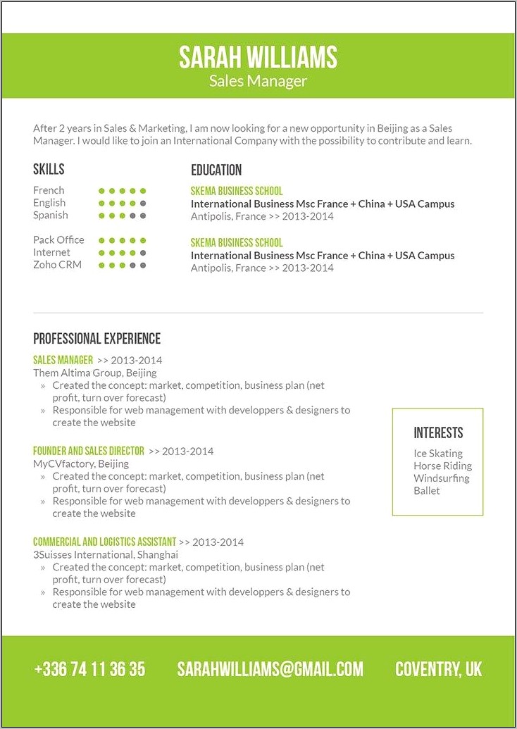 Different Types Of Job Resume Formats