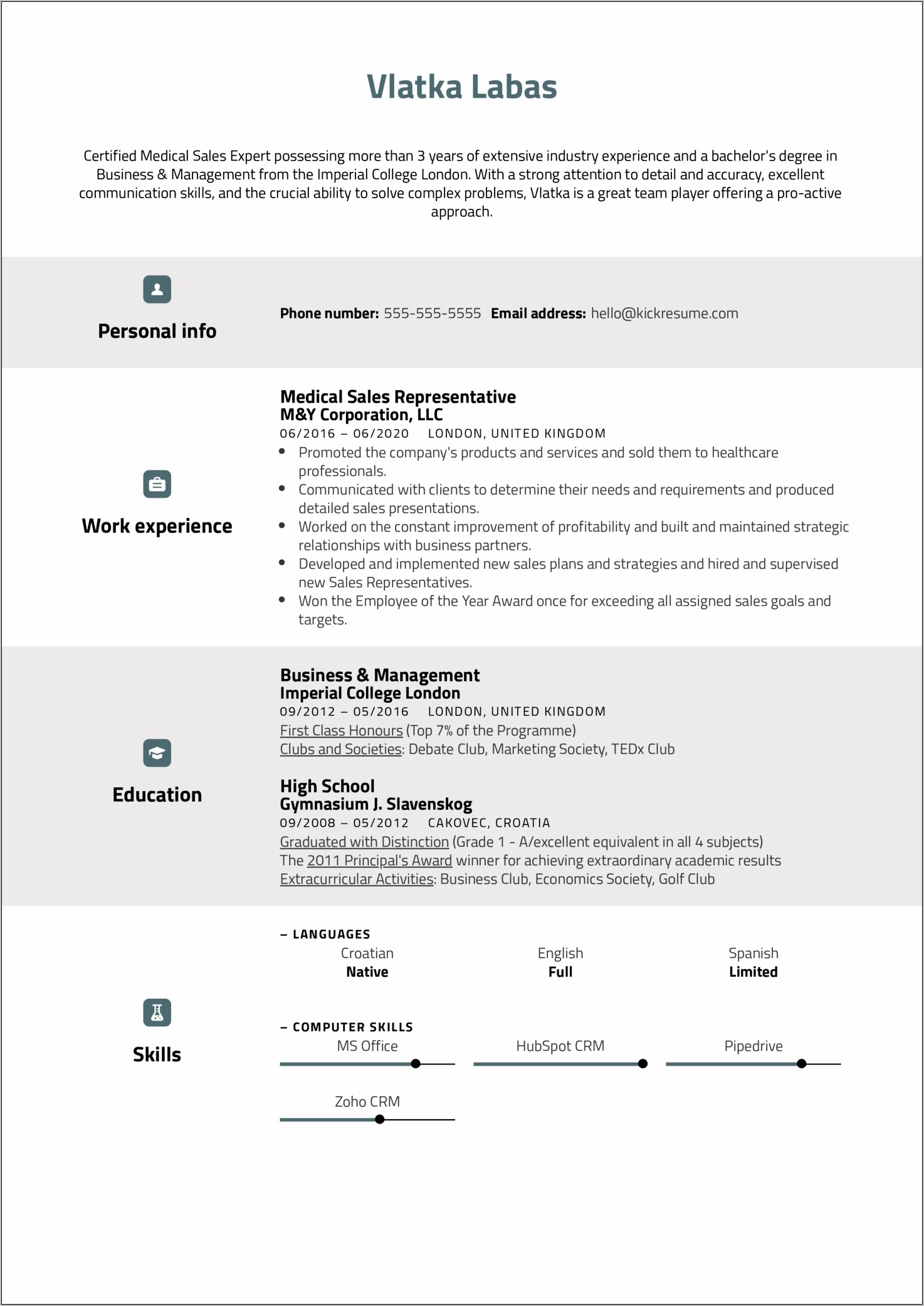 Direct Support Professional And Medical Clerk Resume Sample