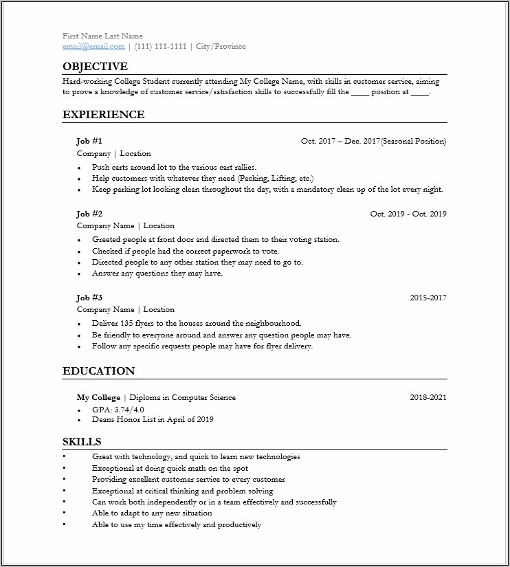 Do Retail Jobs Require A Resume