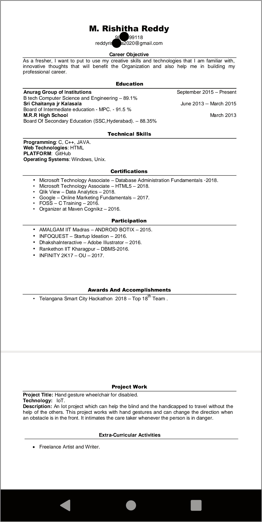 Do You Add Hands On Experiences In Resume
