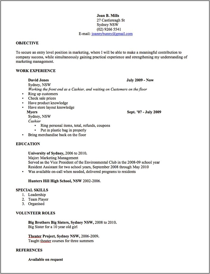Do You Put References On High School Resume