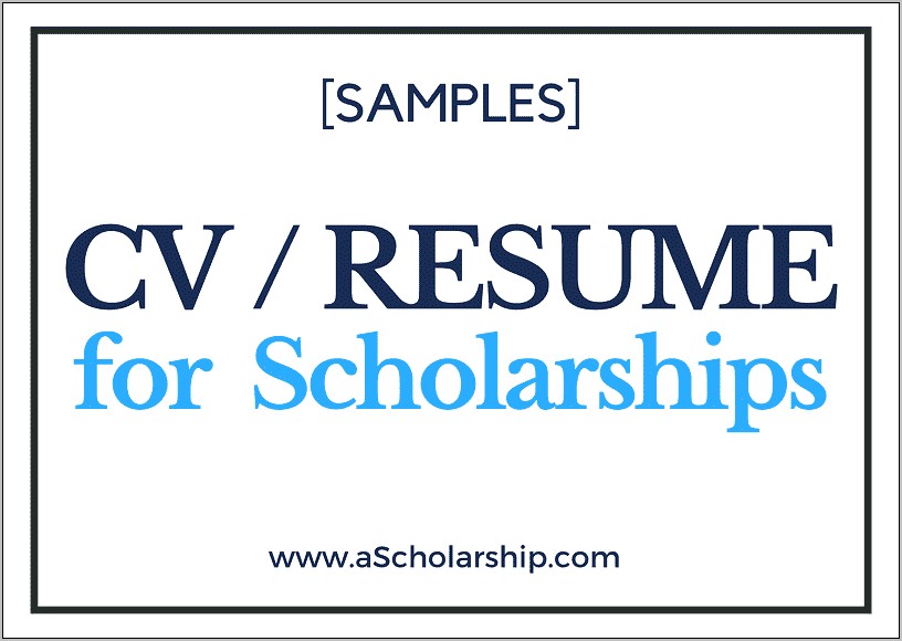 Do You Put Scholarships On Resume