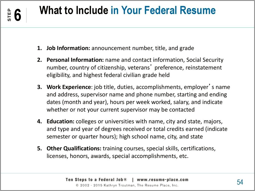 Do You Still Put Salary On Federal Resume