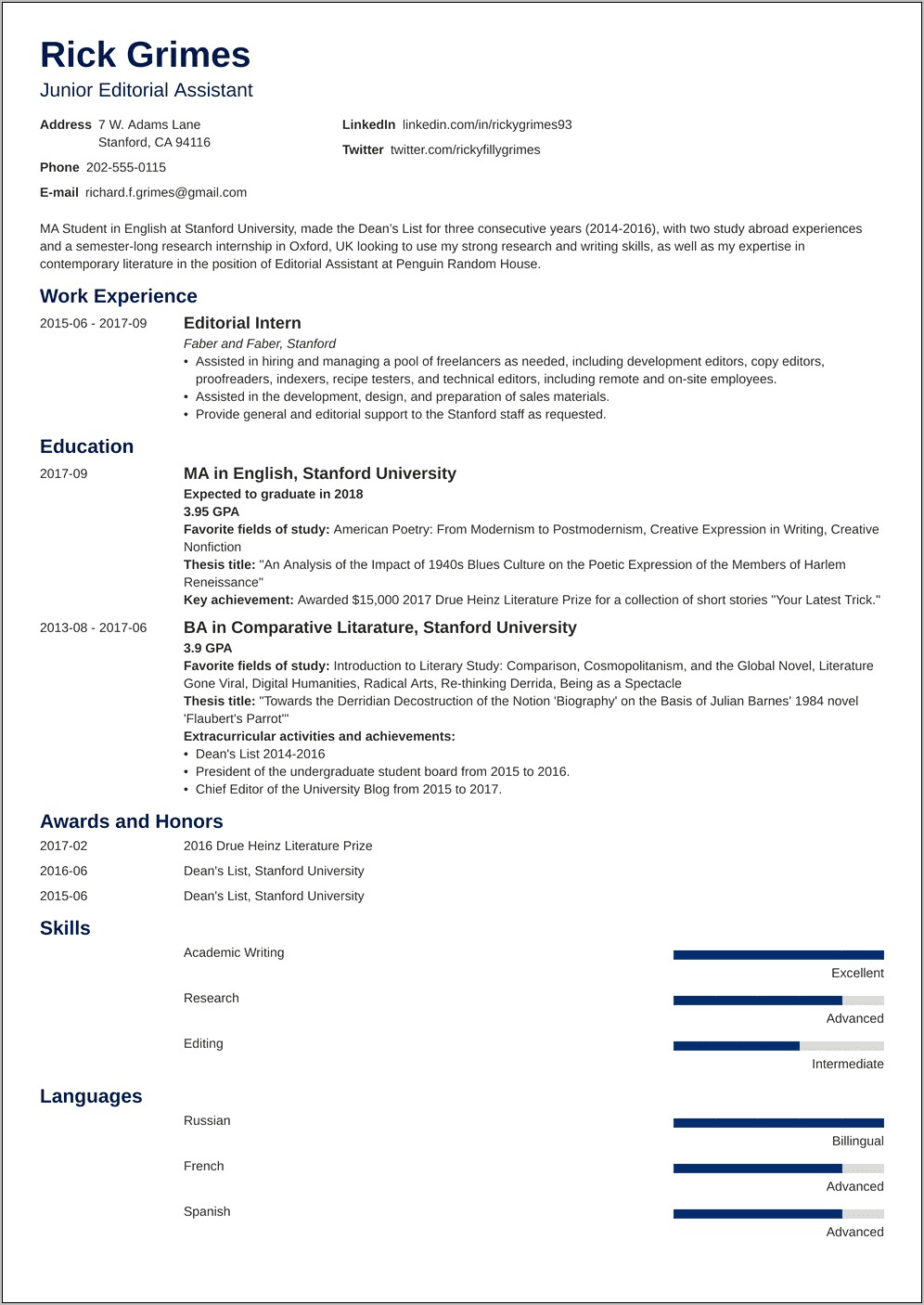 Does Working At Restaurant Count On Resume Reddit