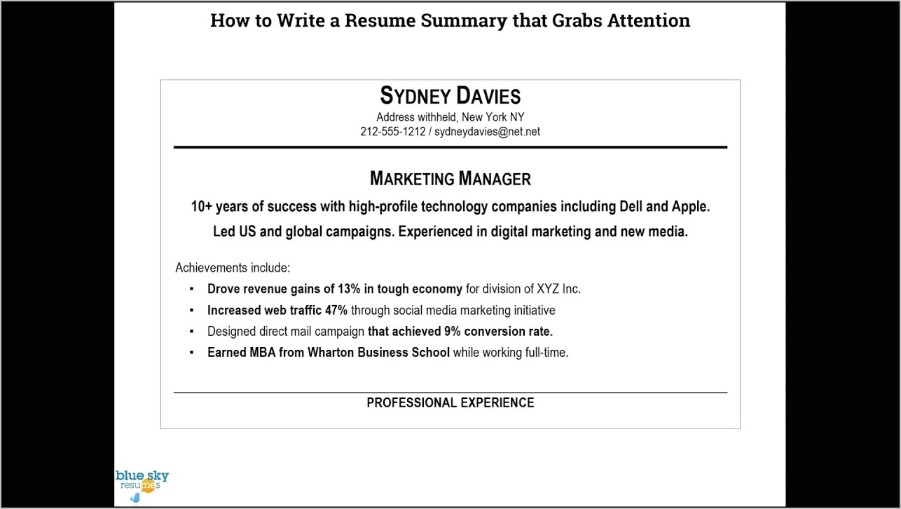Does Your Resume Need A Summary