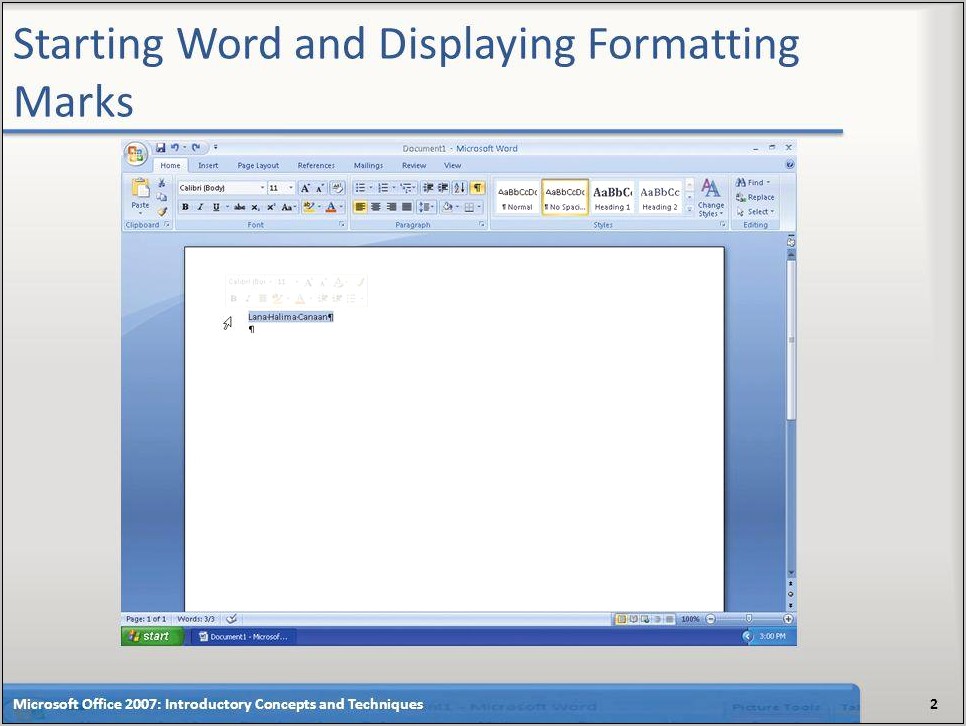 Doing A Resume On Microsoft Word 2007