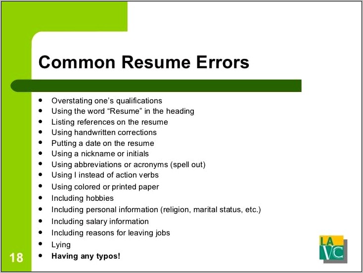 Don't Put Acronynms On Resume