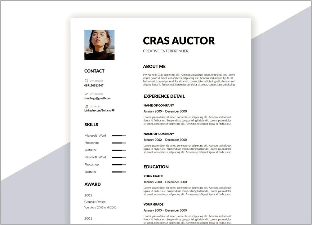 Download Free Modern Resume Templates For Word