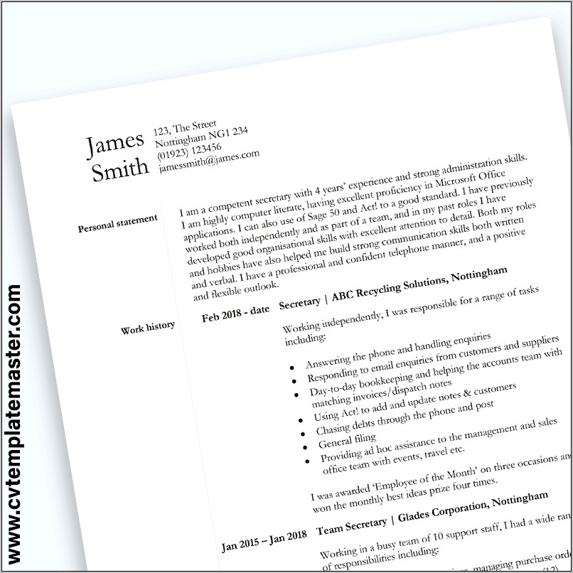 Download Free Resume Templates Word 2018