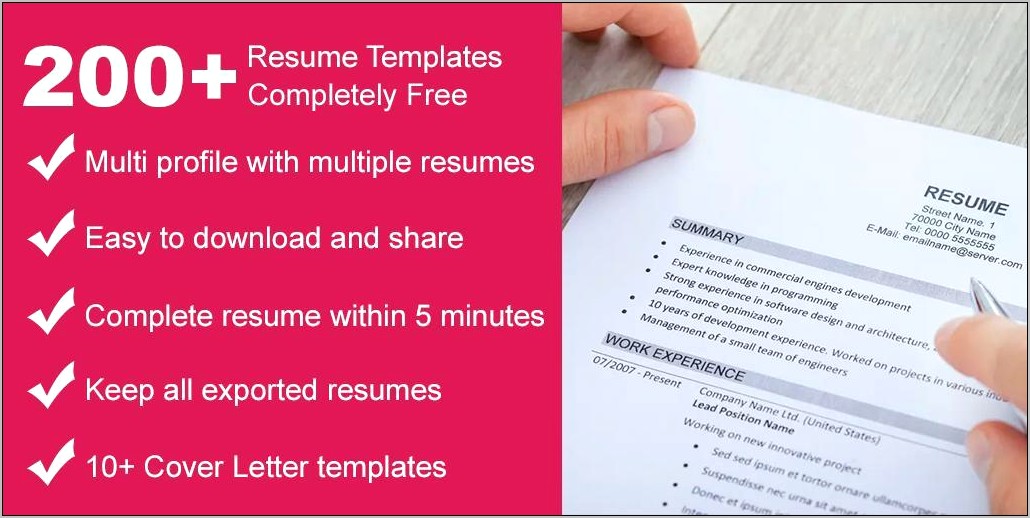 Download Free Simple Resume Writer Programs