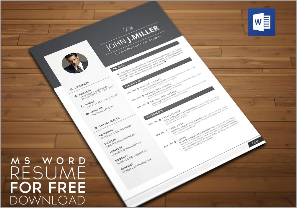 Download Resume Templates For Word Online