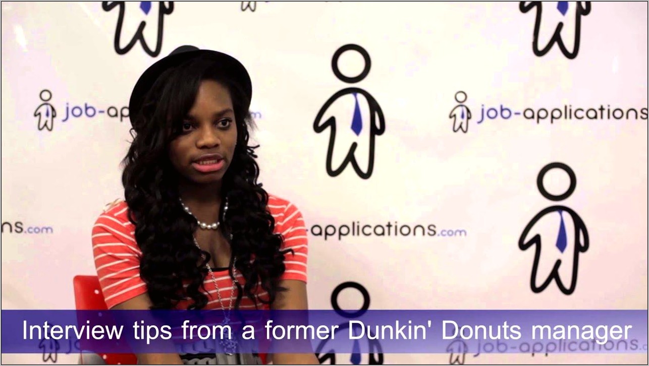 Dunkin Donuts Crew Member Job Description For Resume