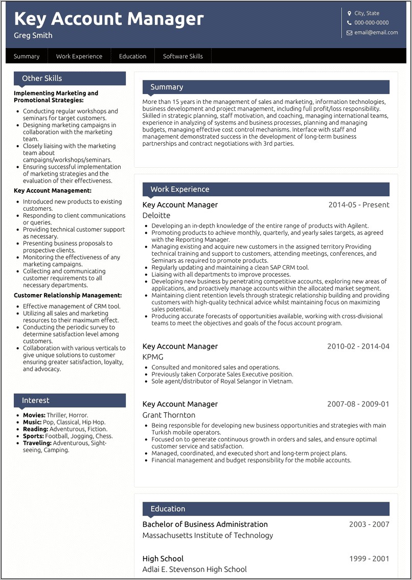 E Commerce Manager Resume Email