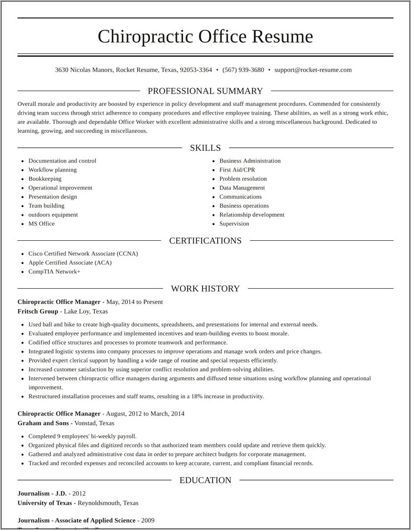Early Learning Office Manager Resume Samples