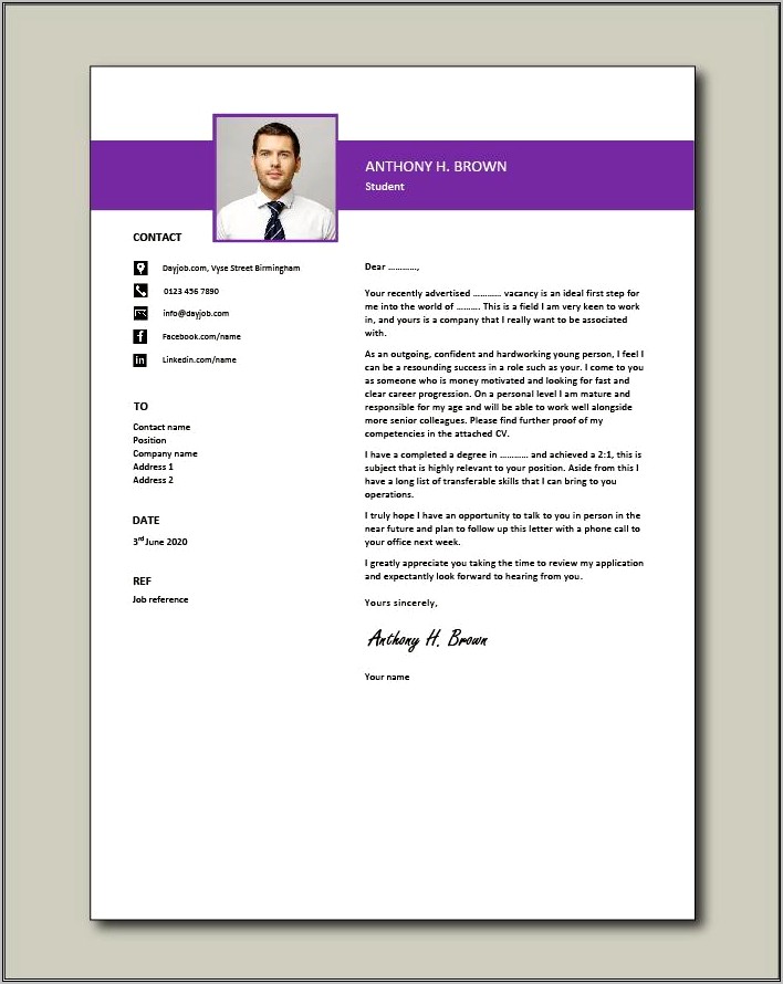 Easy Cover Letter Examples For Resume