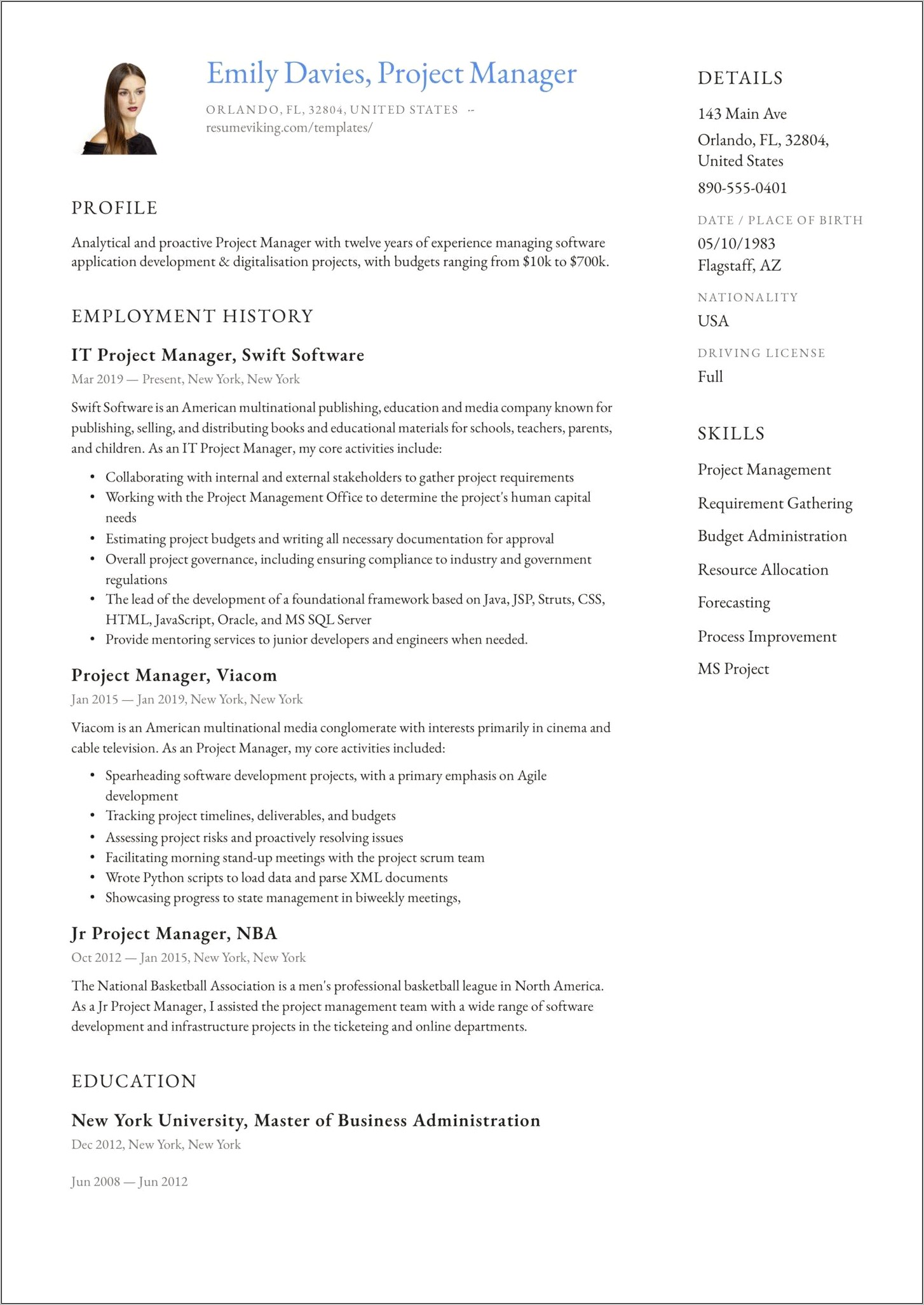 Electrical Project Manager Resume Objective