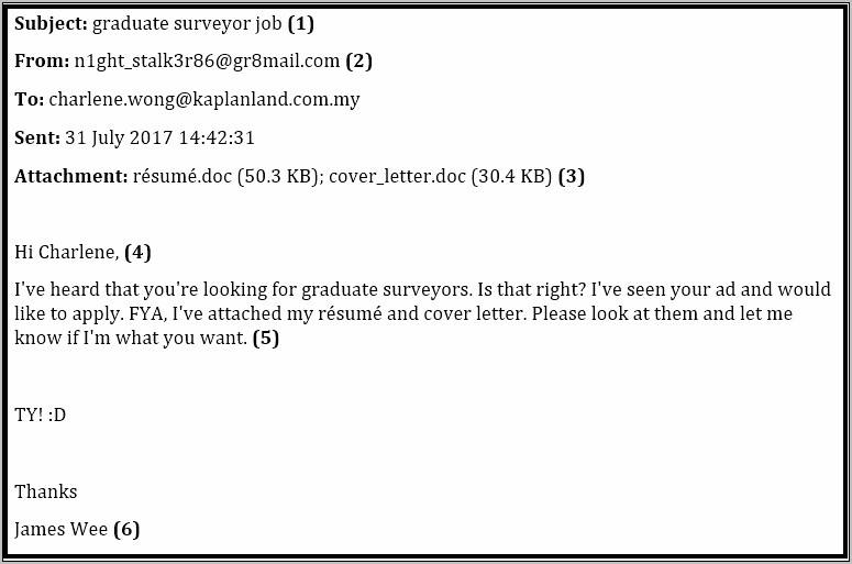 Email Attaching Cover Letter And Resume