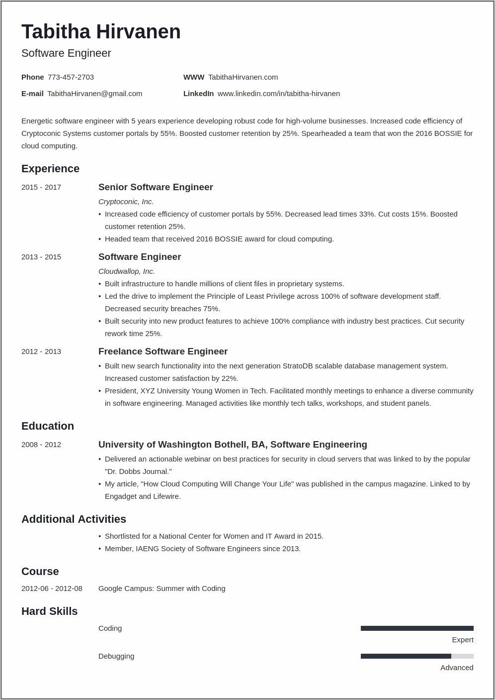 Embedded Systems Engineer Resume Samples