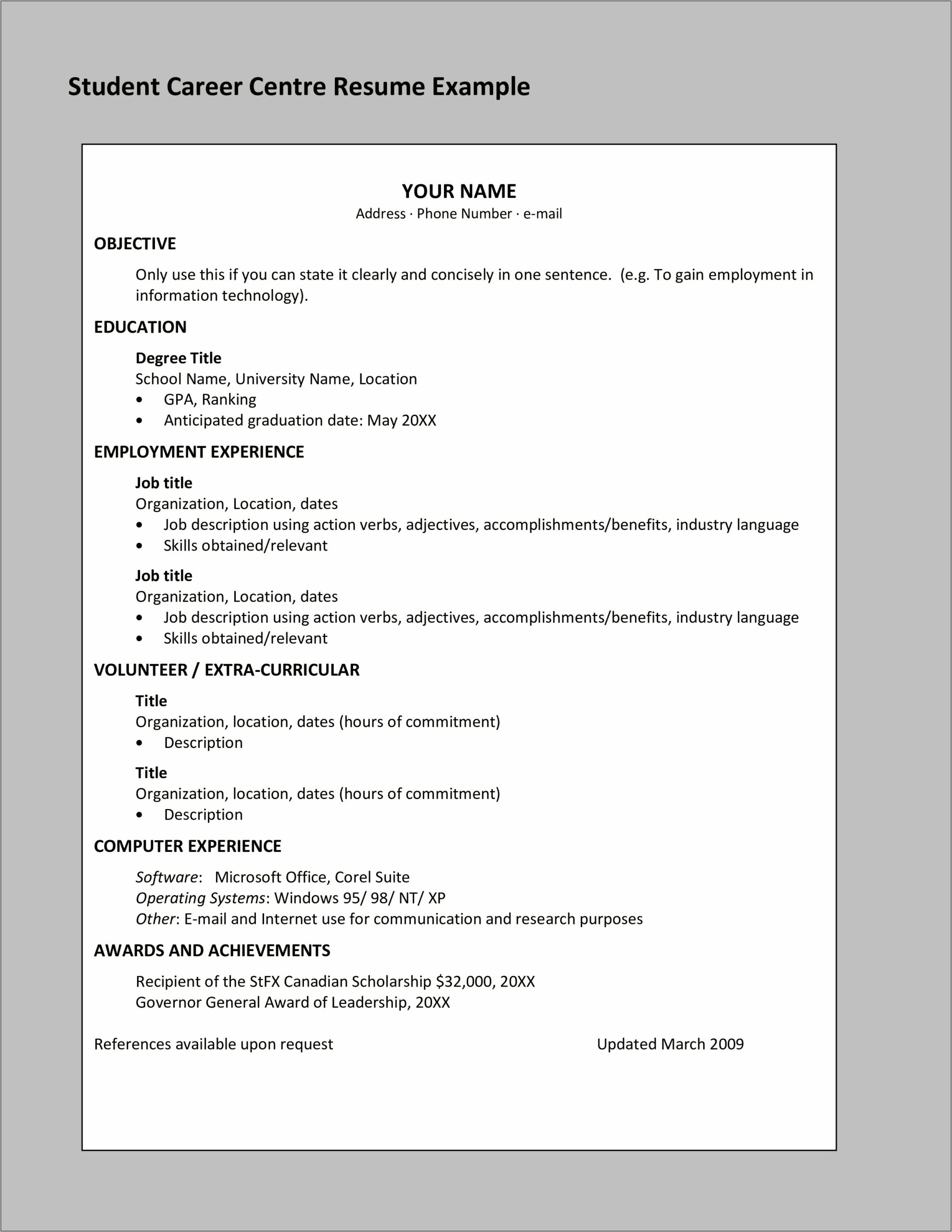 Employer Ask To Send Resume Examples
