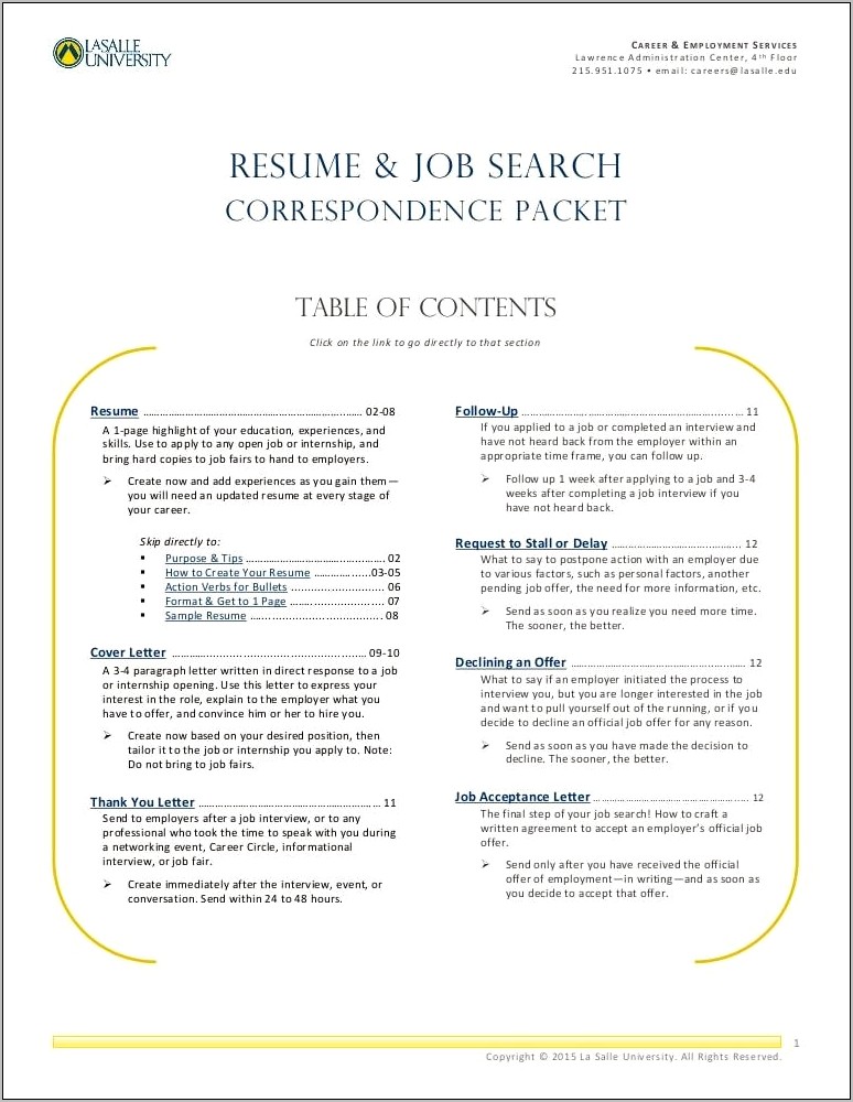 Employment Service Job Description For Resume