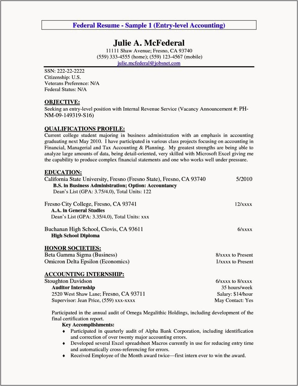 Entry Level Accounting Clerk Resume Template Doc