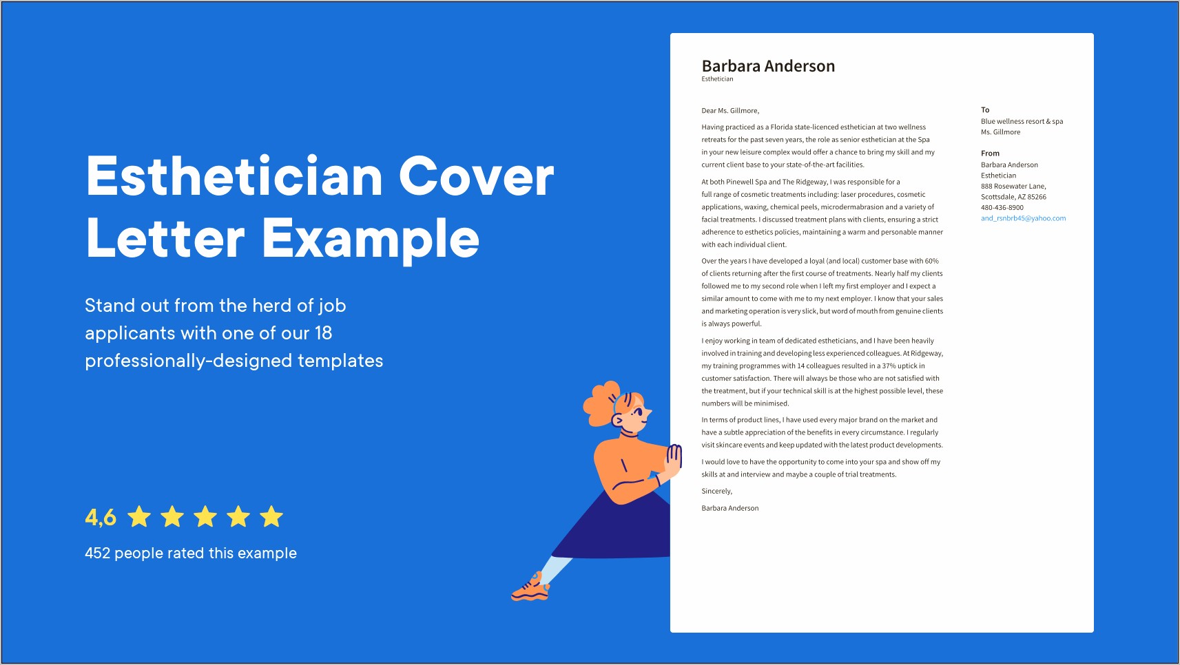 Entry Level Esthetician Resume Cover Letter
