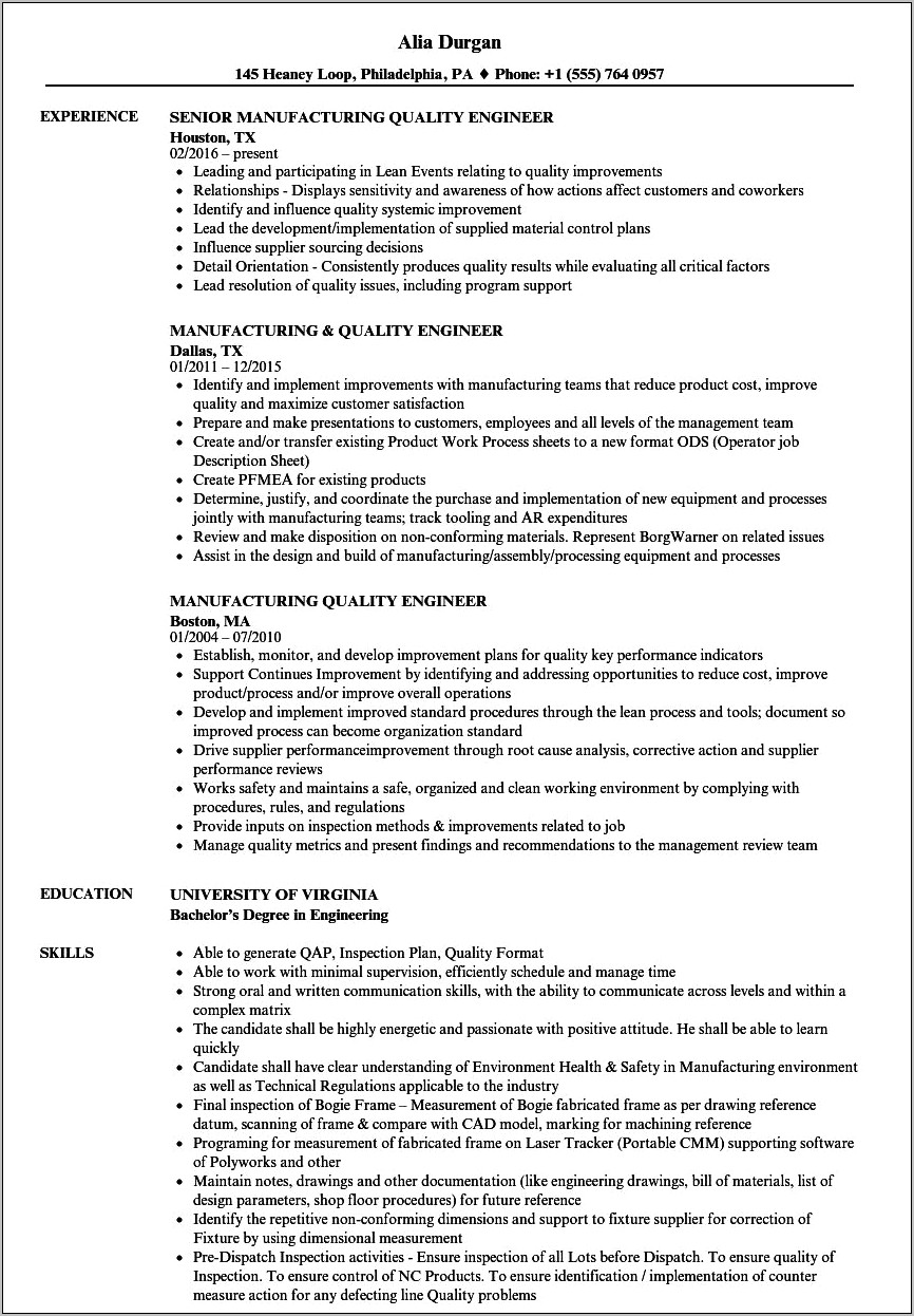 Entry Level Industrial Engineer Resume Objectives