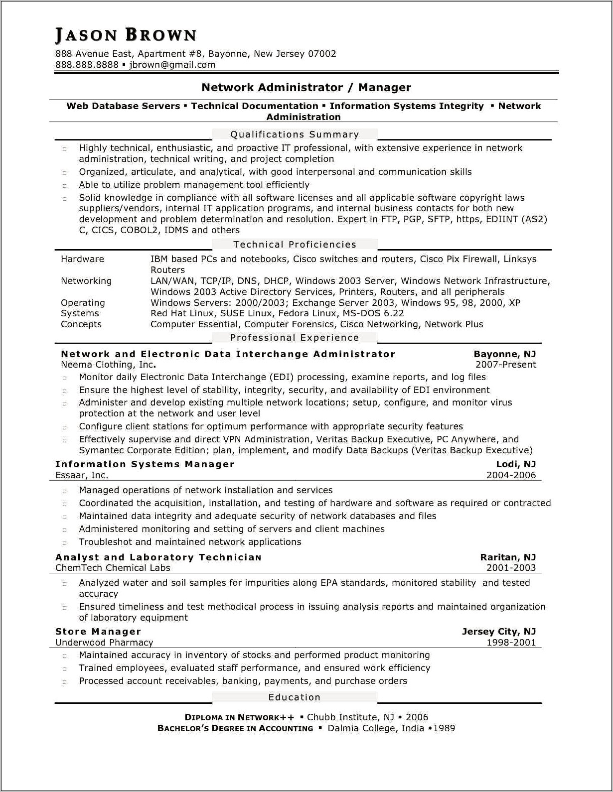 Entry Level Technical Support Resume Objective