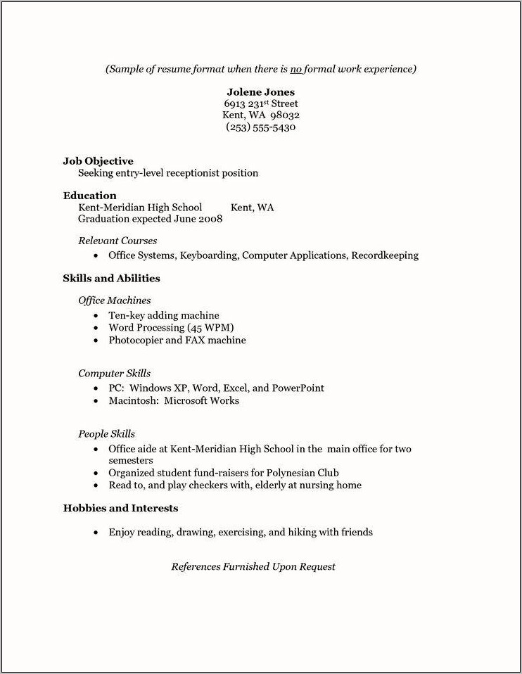 Entry Level Work From Home Resume