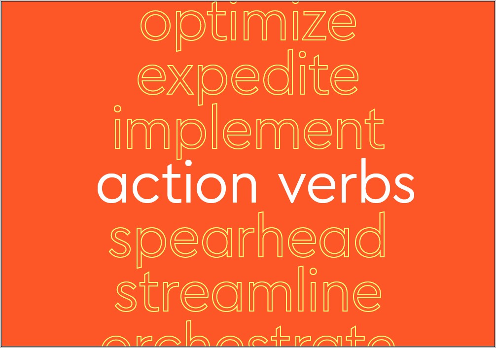 Example Active Verbs For Good Science Resumes