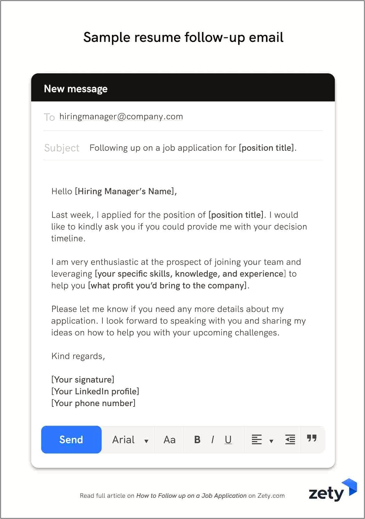 Example Email Follow Up After Sending Resume