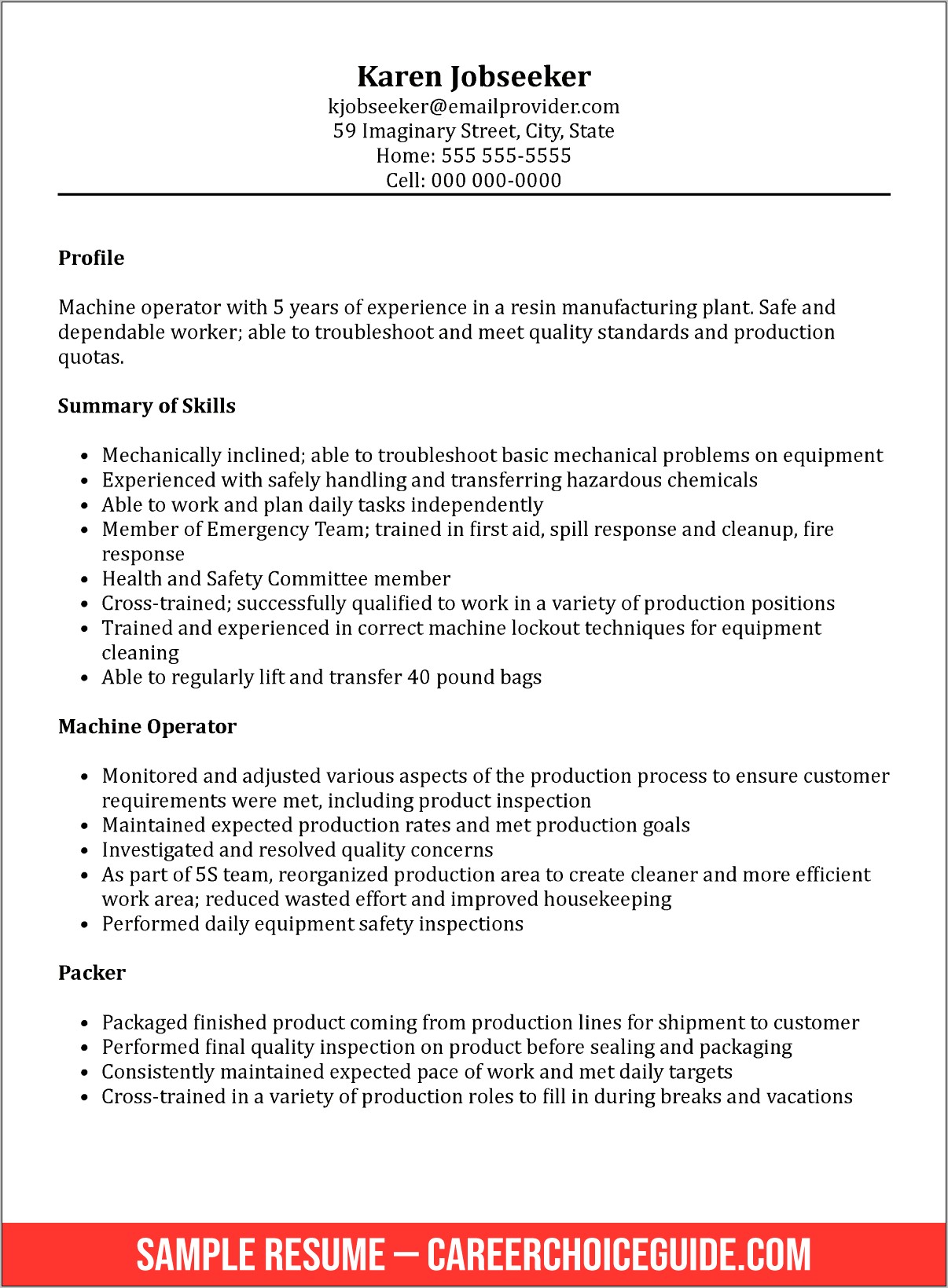 Example Of A Functional Resume Writing