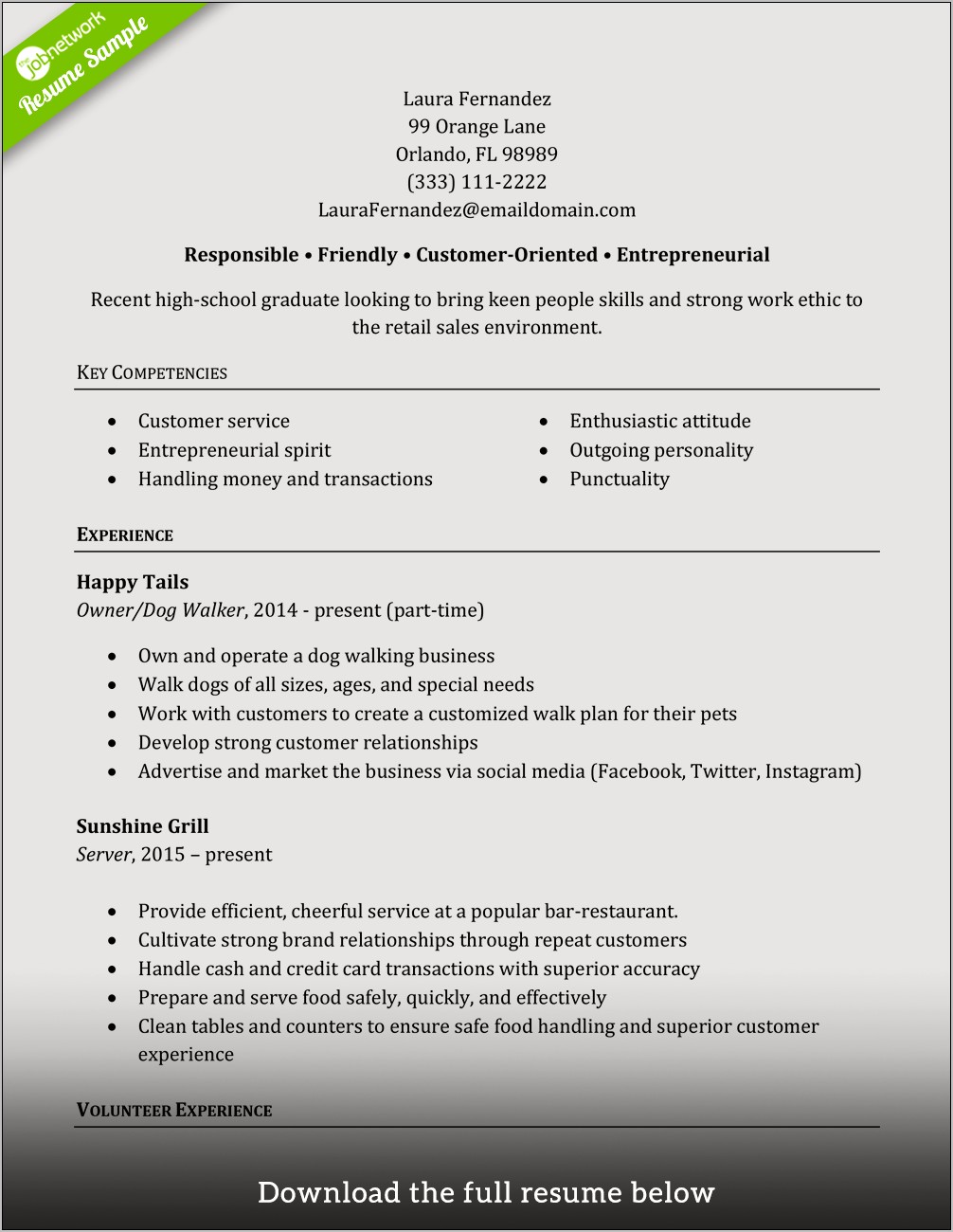 Example Of A Good Resume For Retail Assistant