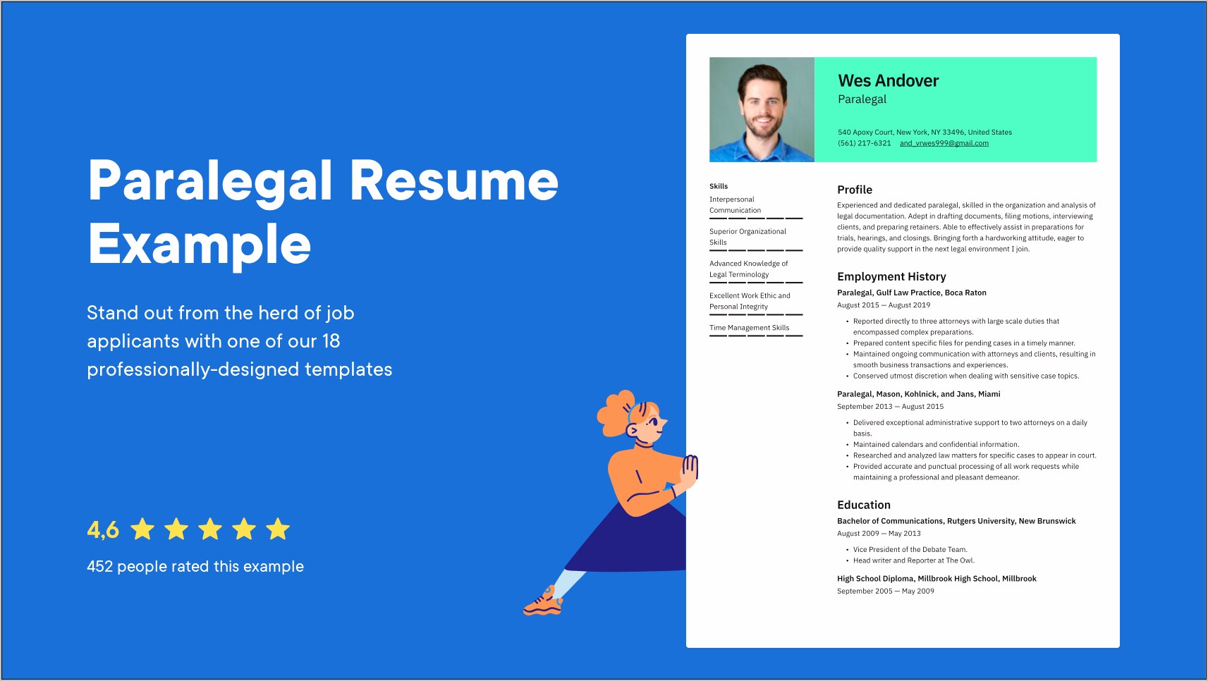 Example Of A Great Paralegal Resume