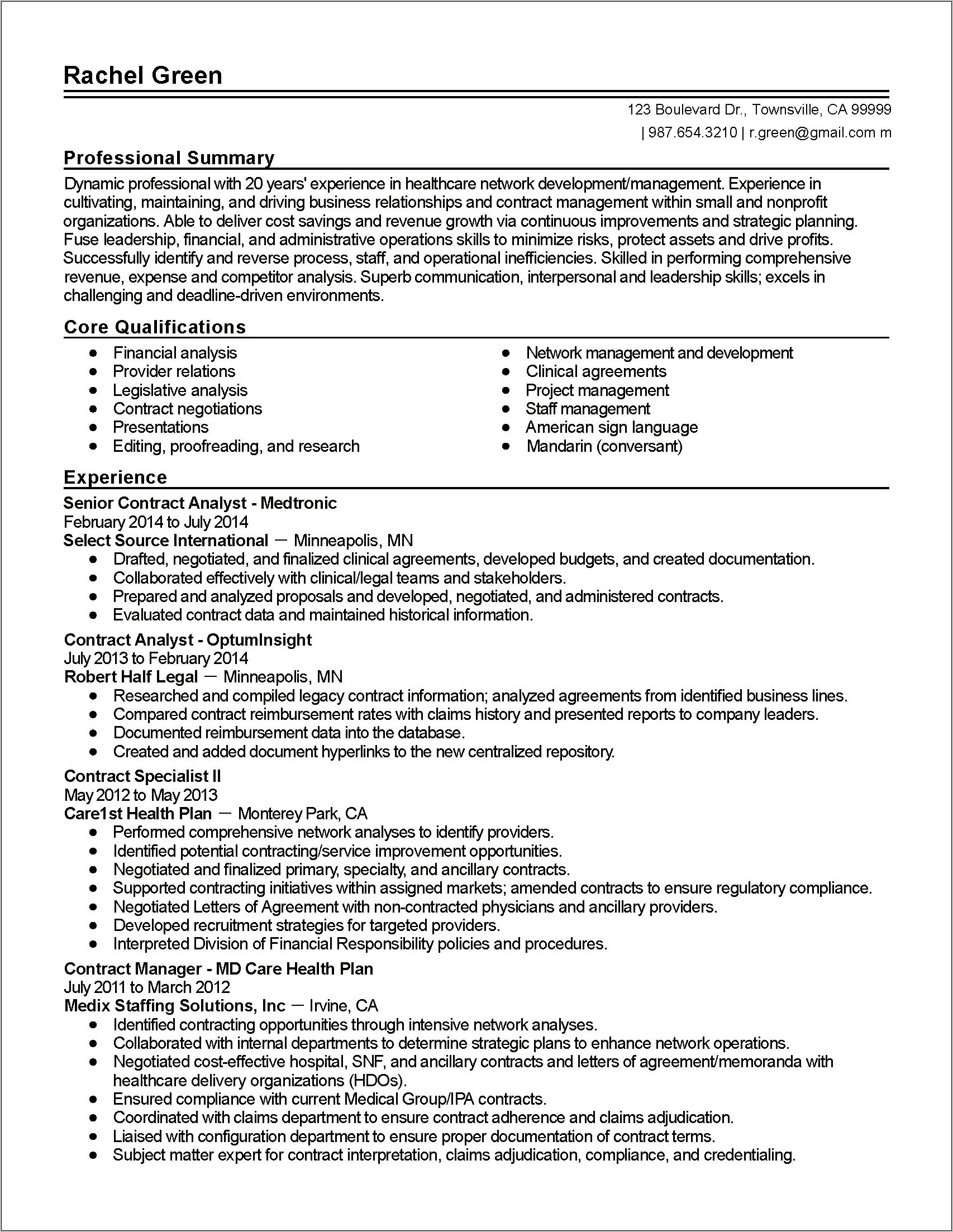 Example Of A Public Health Analyst Resume