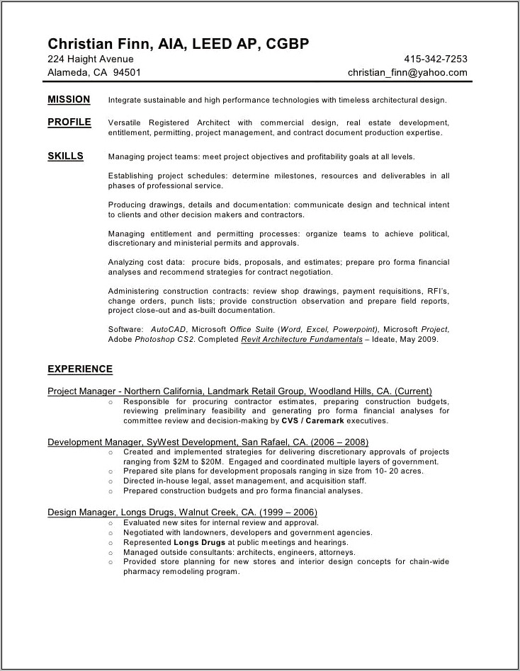 Example Of A Resume Objective Walgreens