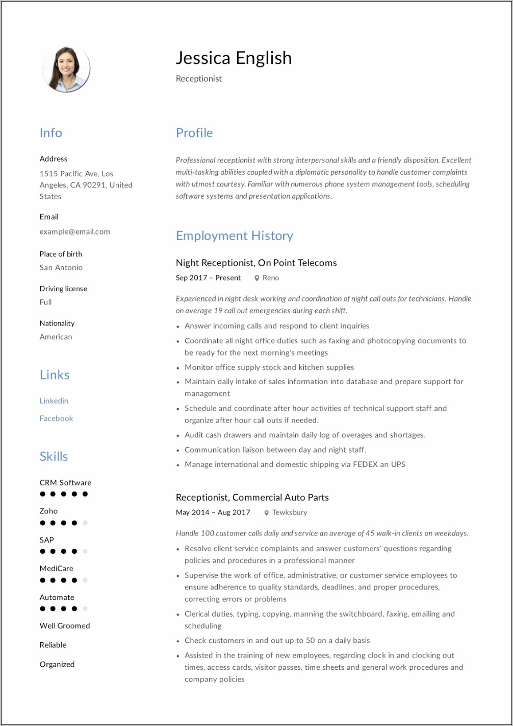 Example Of A Resume Summary With No Experience