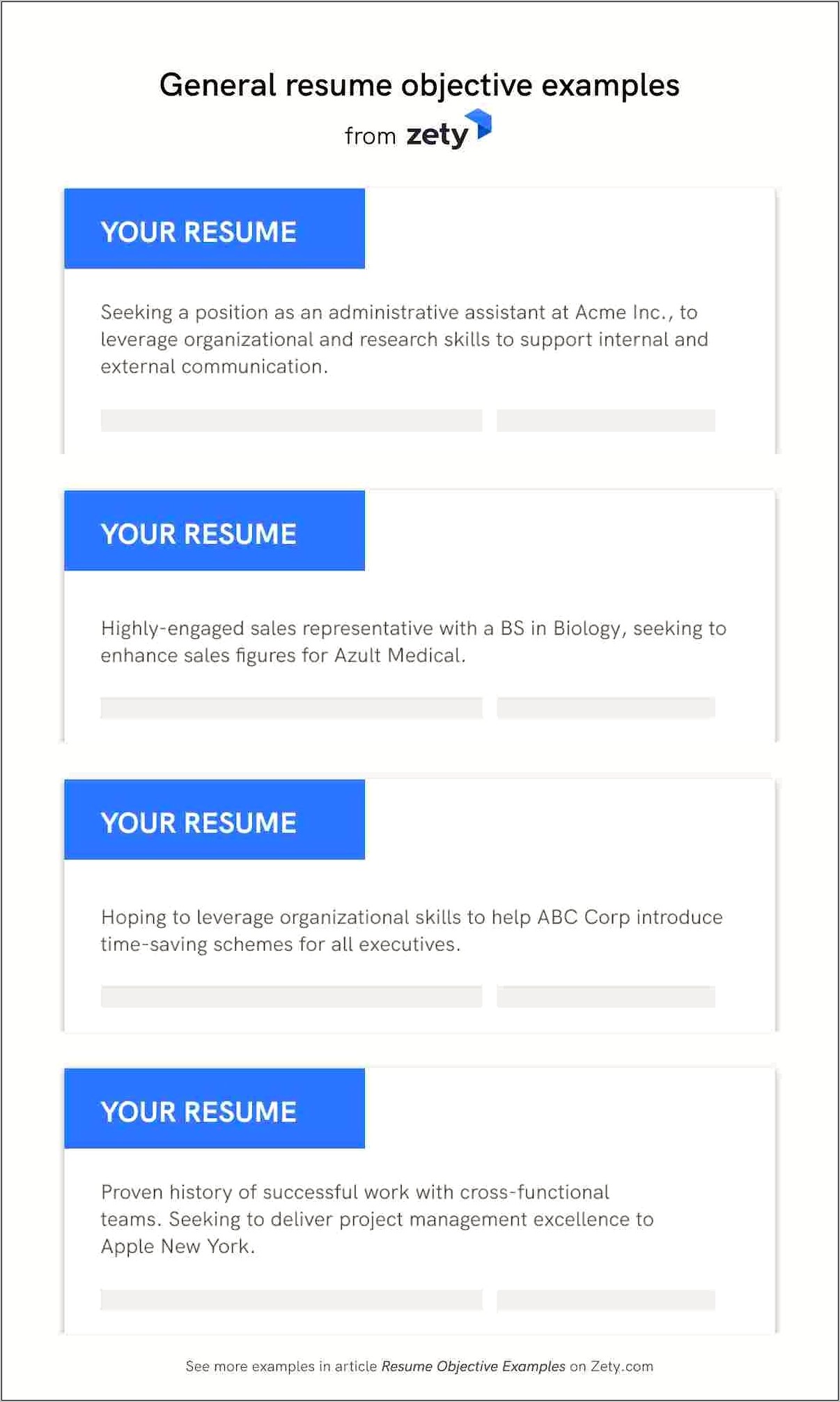 Example Of An Excellent Resume Objective