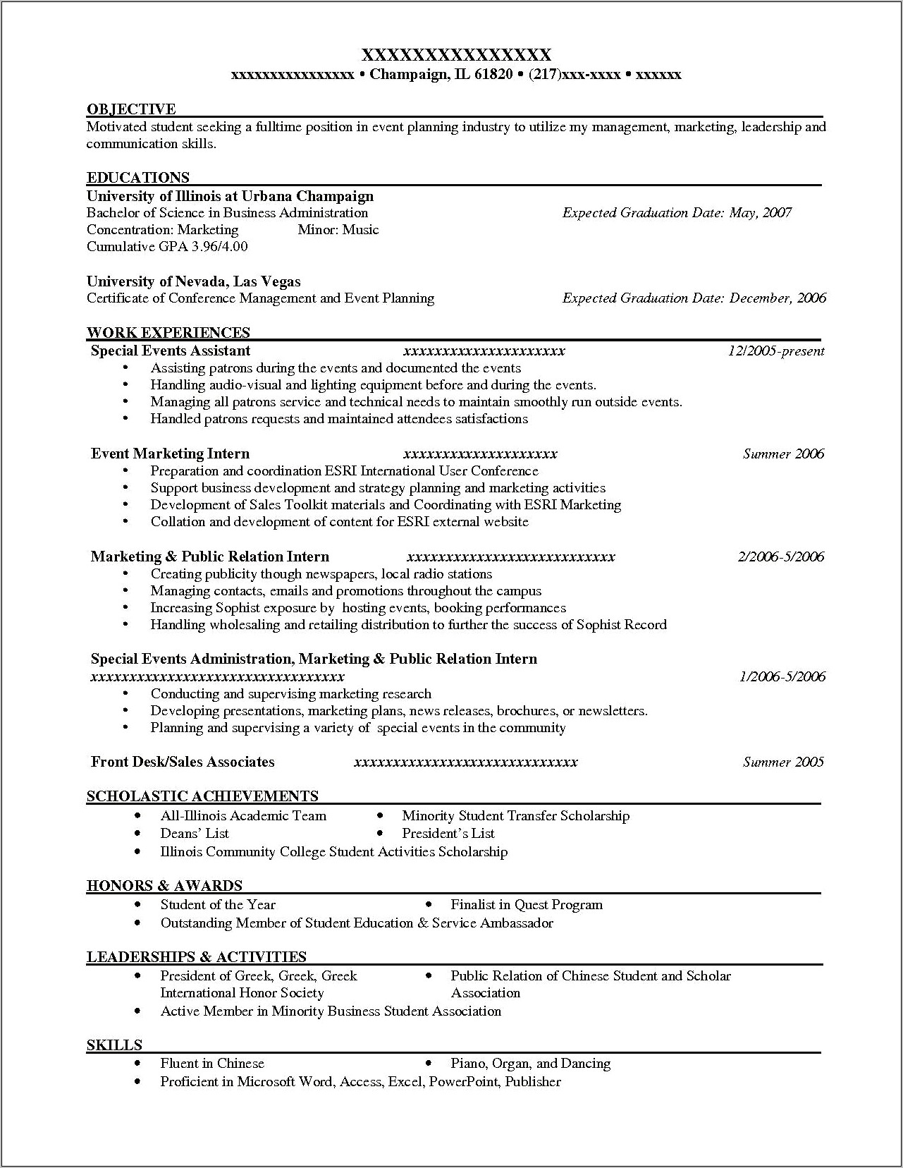 Example Of An Objective Statement On A Resume
