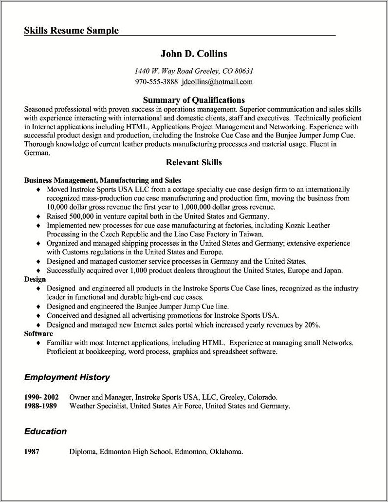 Example Of Communication Skills On A Resume