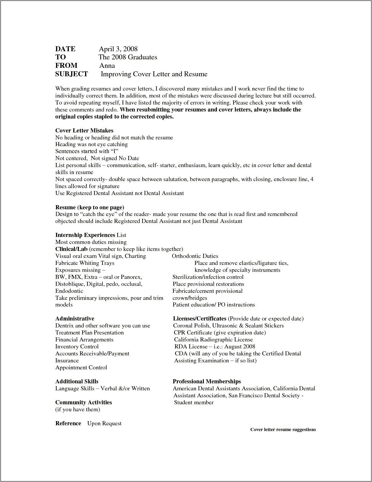 Example Of Dental Assistant Resume With No Experience