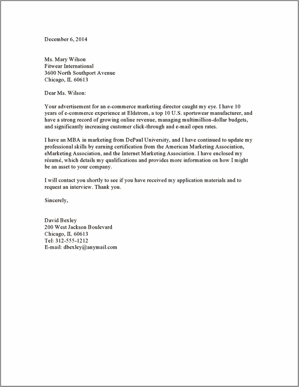 Example Of Fax Cover Letter For Resume